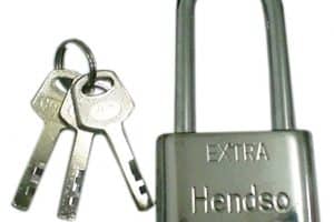 Gembok 50 Stainless Leher Panjang “Hendso”