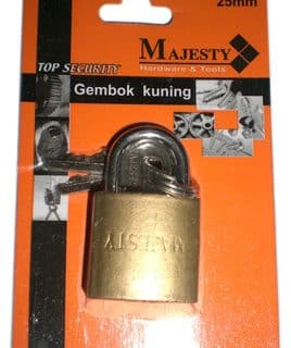 Gembok 25 Kuning LPD “MAJESTY” Blister