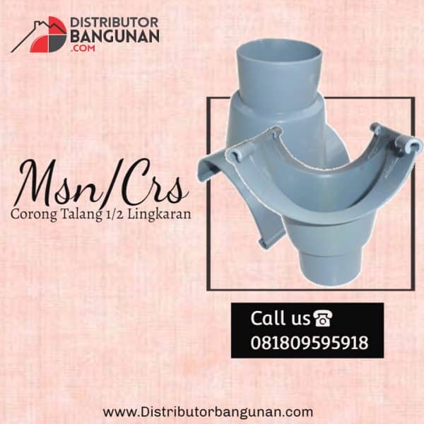 Corong talang 1/2 lingkaran "MSN/CRS" 6'