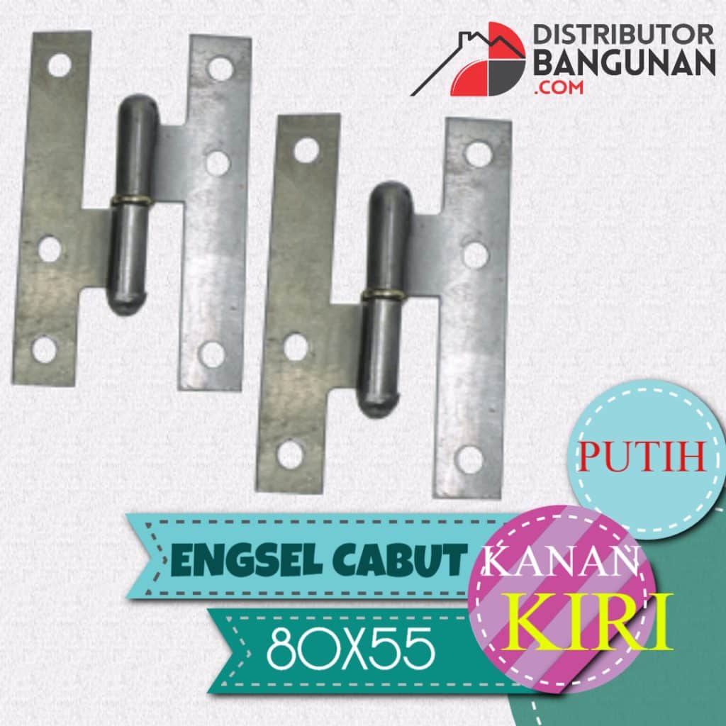 Engsel cabut 80 x 55 kanan kiri