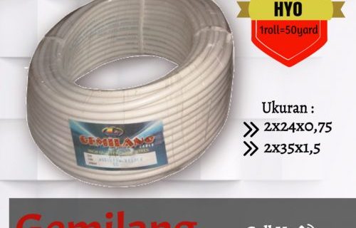Kabel Hyo 2x24x0,75 (50 Yard) “GEMILANG”