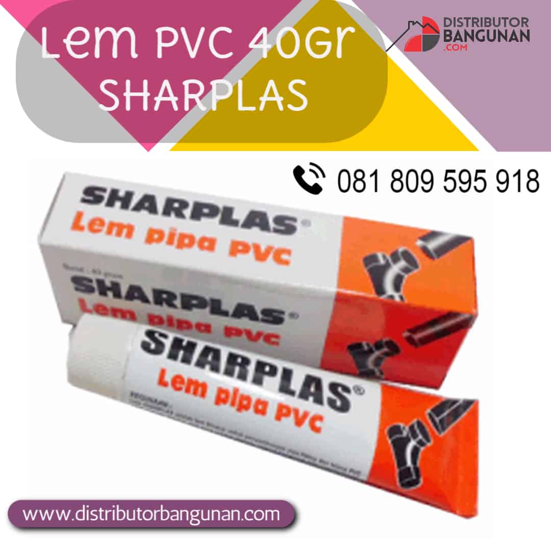  Lem  PVC  40gr SHARPLAS https www distributorbangunan com 