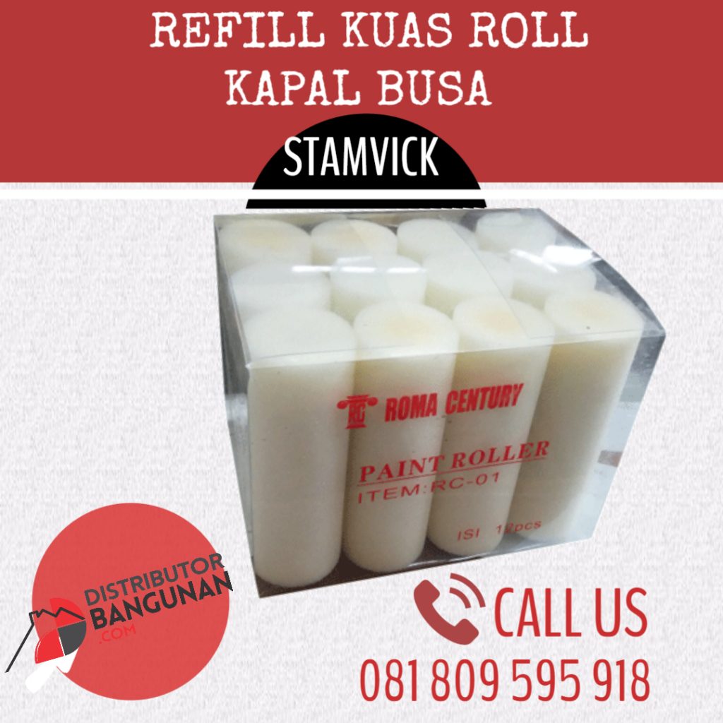 REFILL KUAS ROLL KAPAL BUSA STAMVICK