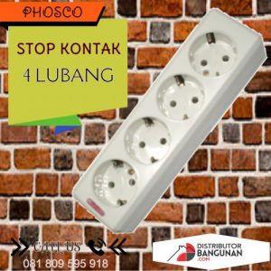 STOP KONTAK 4 LUBANG PHOSCO