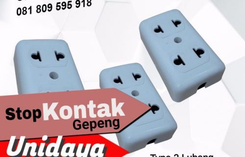 Stop Kontak 2 Lubang Gepeng “JUKE/UNIDAYA”