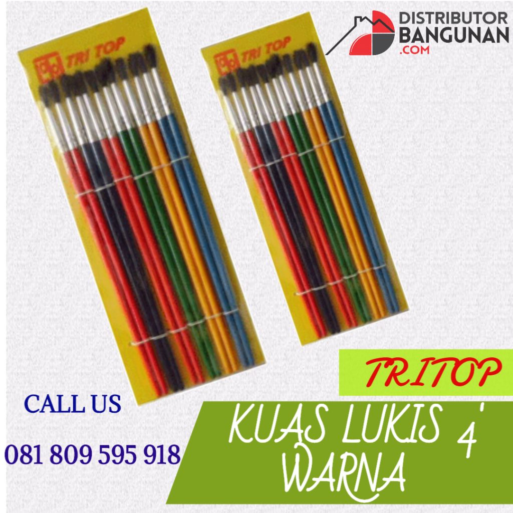 KUAS LUKIS 4 WARNA TRITOP