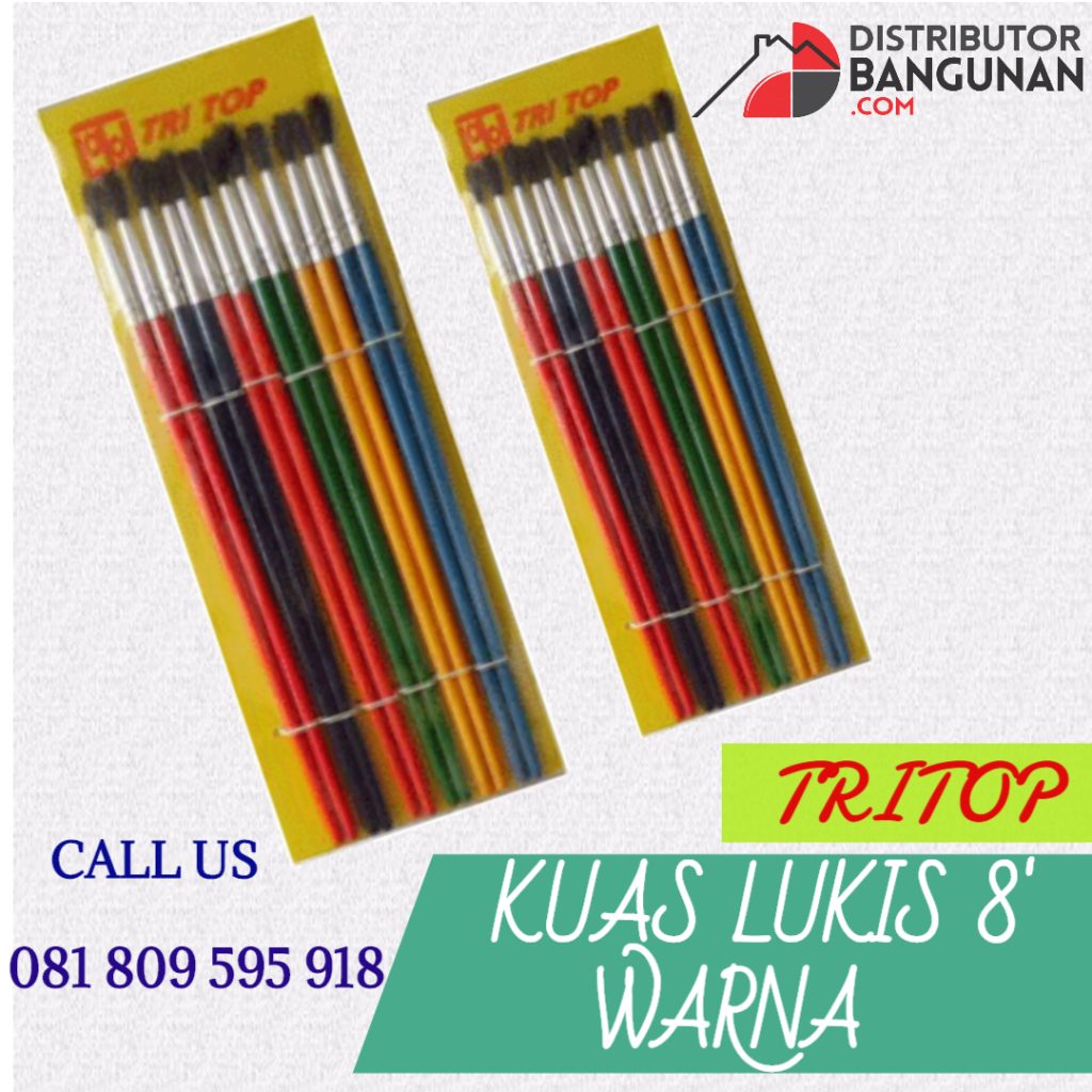 KUAS LUKIS 8 WARNA TRITOP