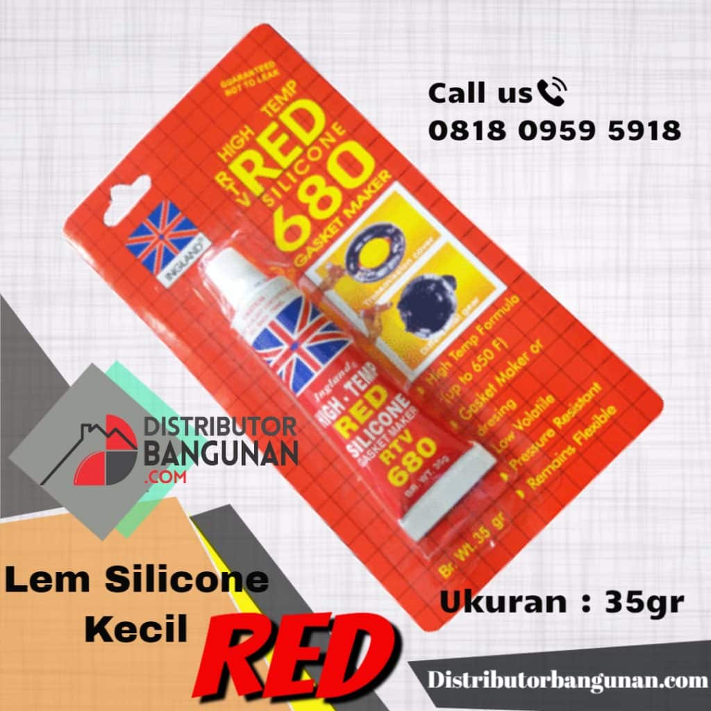 Lem Red Silicone Kecil (156) 1 Lem Silicone Red kecil