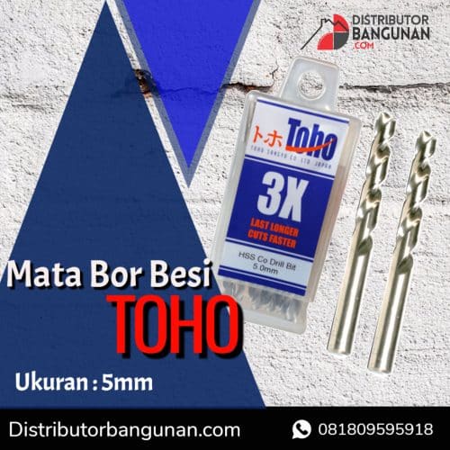 Mata Bor Besi 5mm "TOHO" 1 Mata Bor Besi 5mm "TOHO"