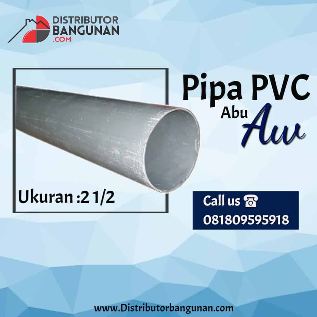 Pipa PVC AW 2 1/2′ Abu “VIPLON” (14-18) | https://www.distributorbangunan.com/