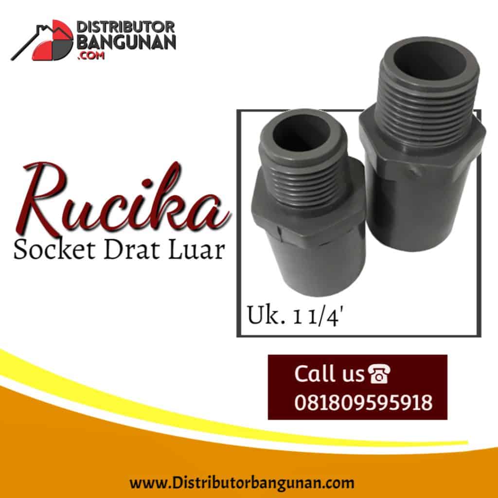 Socket drat Luar 1 1per4 Rucika