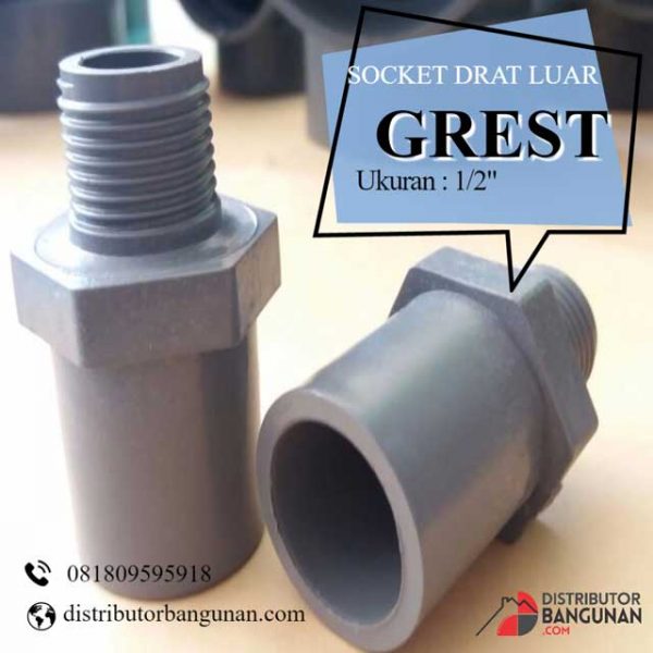 Socket Drat Luar 1/2' "GREST" (22 & Hal Belakang)