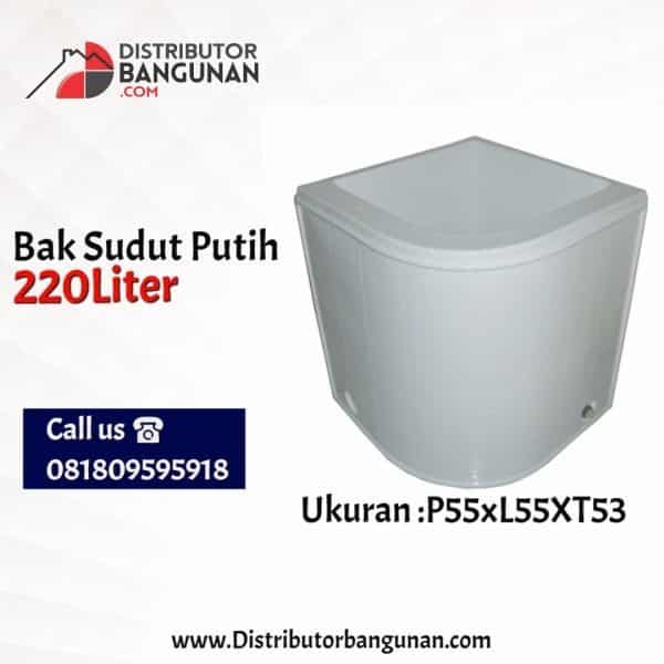 Bak Air Sudut 220ltr Putih P55xL55xT53 (28)
