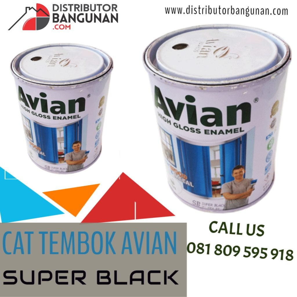 CAT TEMBOK AVIAN SUPER BLACK