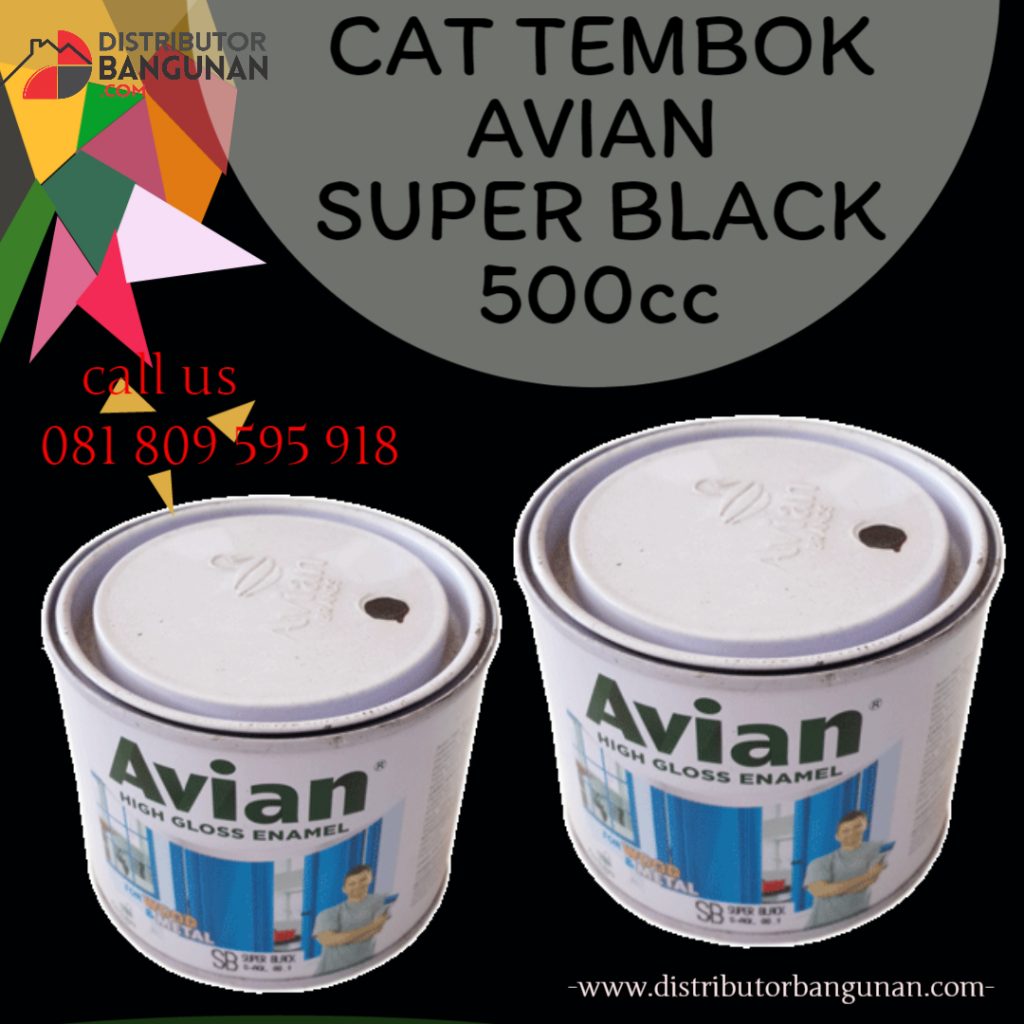 CAT TEMBOK AVIAN SUPER BLACK 500CC
