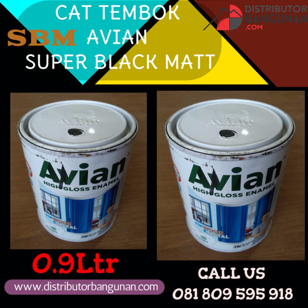 CAT TEMBOK AVIAN SUPER BLAK MATT