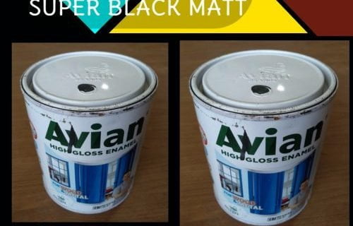 Cat Besi & Kayu “Avian” SY Super Black Matt 0.9Ltr