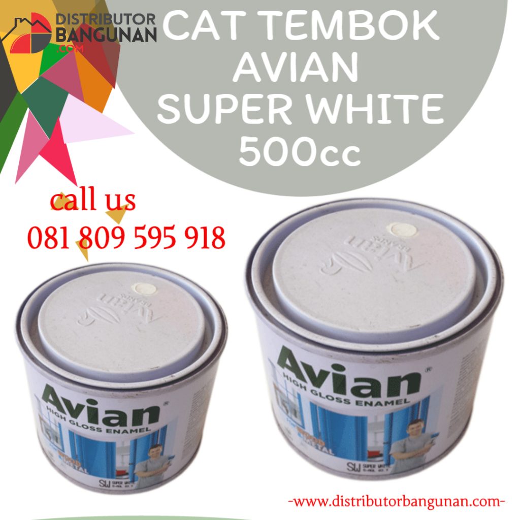 CAT TEMBOK AVIAN SUPER WHITE 500cc
