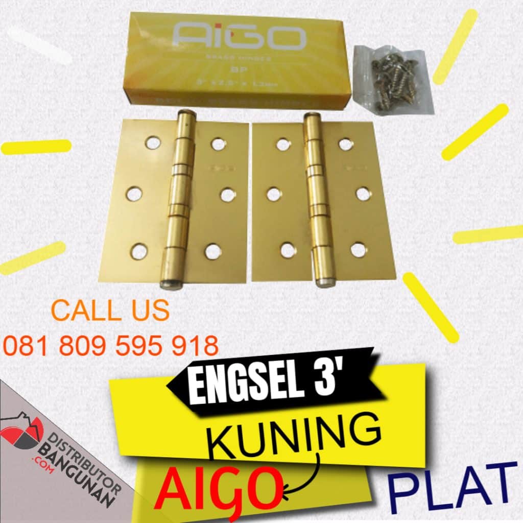 Engsel 3' Kuning Plat "HPP" (125) 1 ENGSEL 3 KUNING AIGO PLAT 1