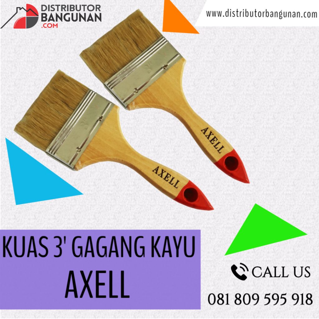 KUAS 3 GG KAYU AXELL