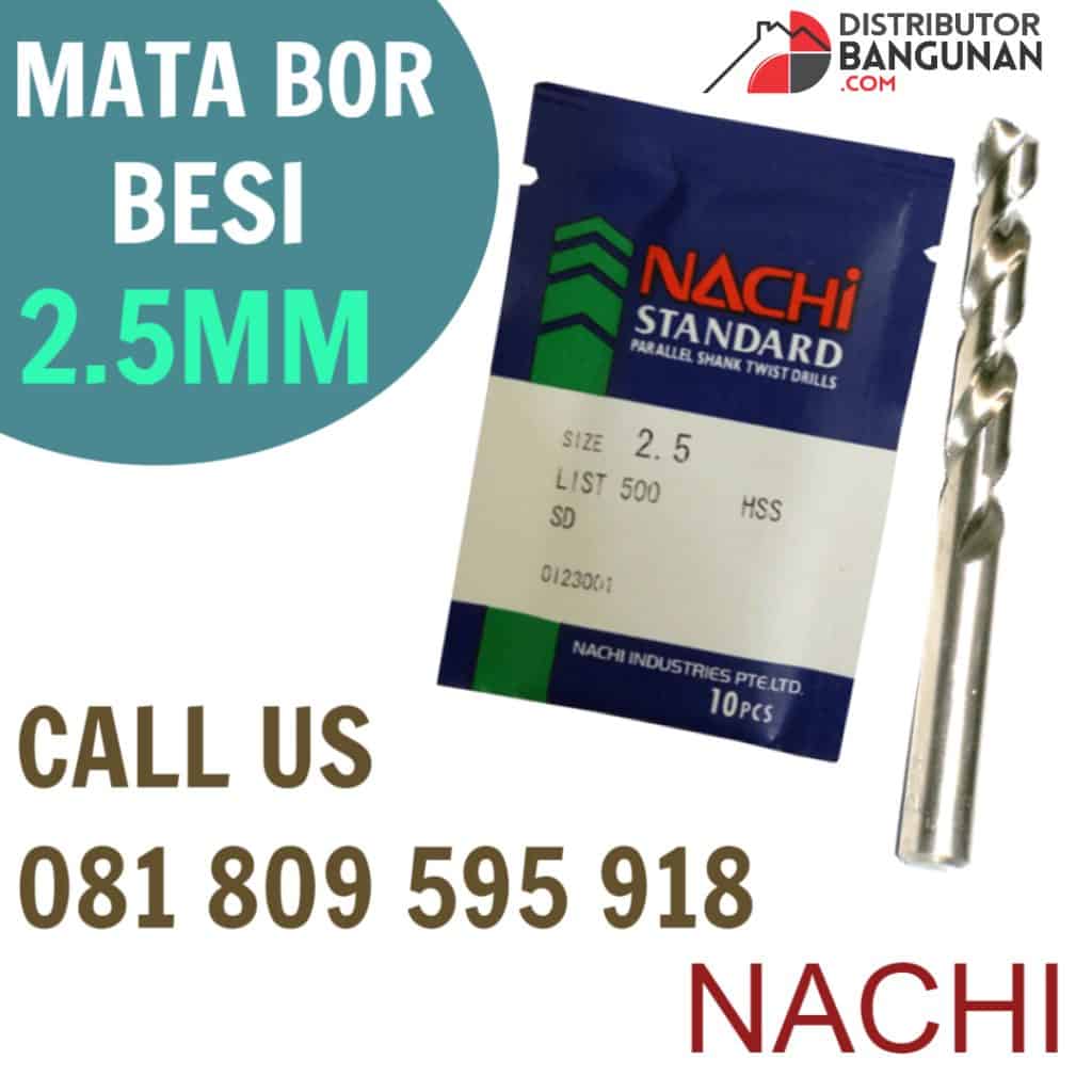 Mata Bor Besi 2,5mm "NACHI" 1 MATA BOR BESI NACHI 2.5MM