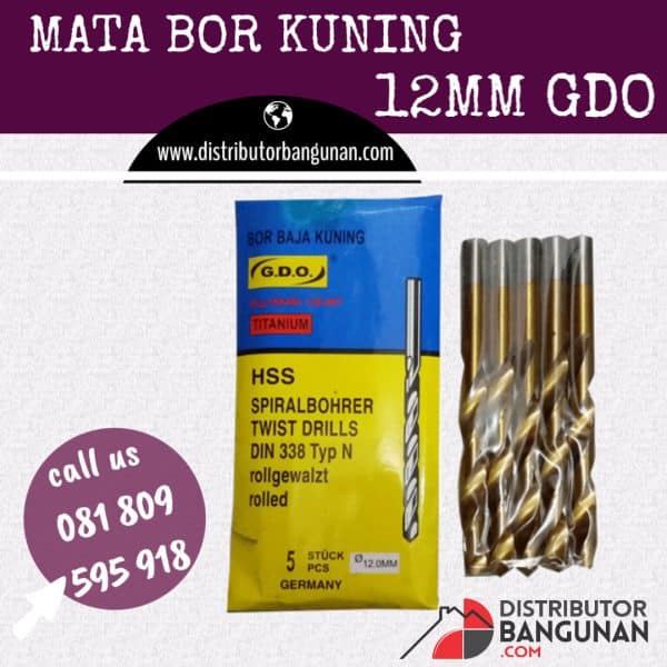 Mata Bor Kuning 12mm "GDO" (94)