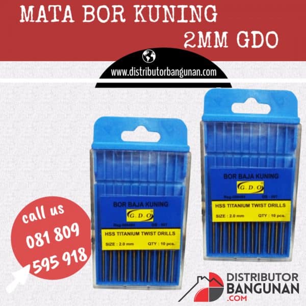 Mata Bor Kuning 2mm "GDO" (94)