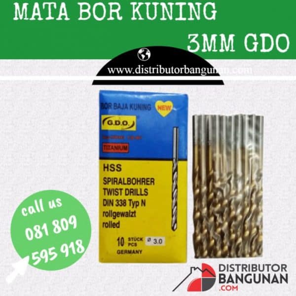Mata Bor Kuning 3mm "GDO" (94)