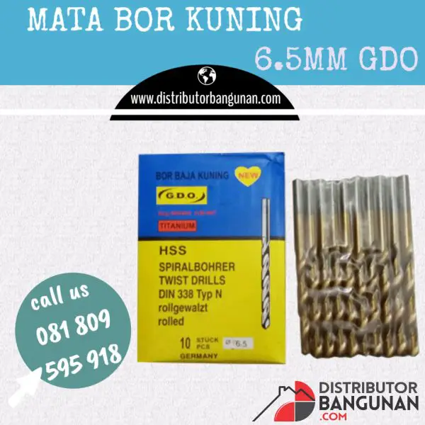Mata Bor Kuning 6,5mm "GDO" (94)