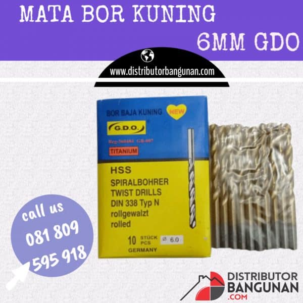Mata Bor Kuning 6mm "GDO" (94)