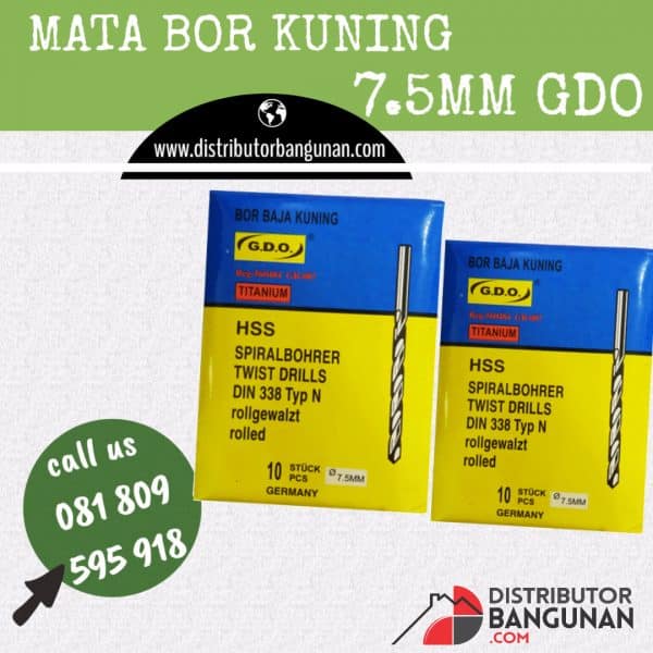Mata Bor Kuning 7,5mm GDO