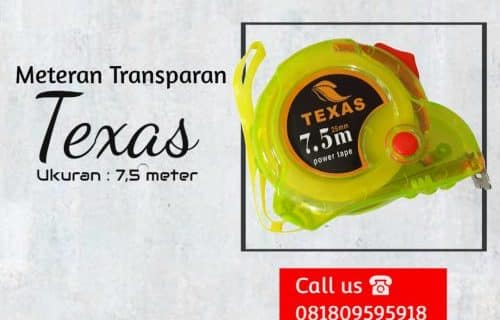 Meteran 7,5M Transparan “VPR/CAB/HKV/Texas/MDN”