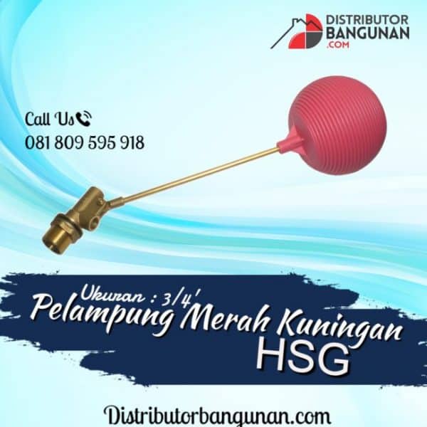 PELAMPUNG 3/4 Merah Kuningan "NIKKEN/HSG" (40)