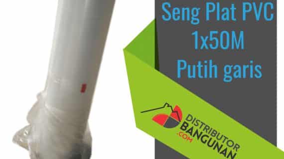 Seng Plat PVC putih garis