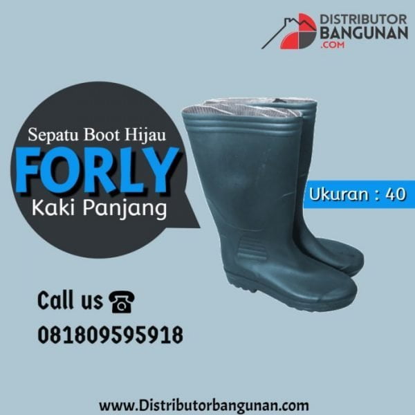 Sepatu Boot KK Pjg uk.40 Hijau"FORLY" (136)