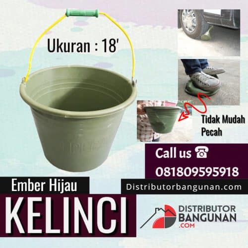 Supplier Ember Anti Pecah | Demo Ember Cor Anti Pecah 1 ember hijau kelinci 18 e1518578154512