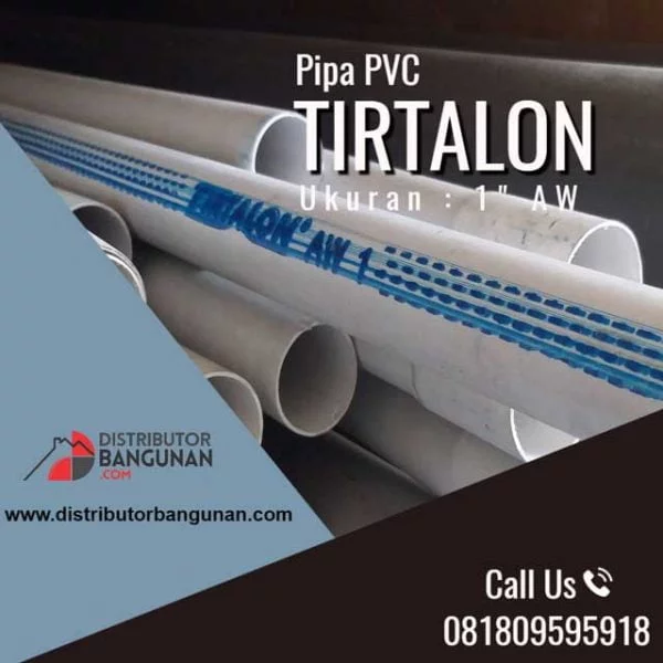 Pipa PVC AW 1' Putih "TIRTALON" (14-18)