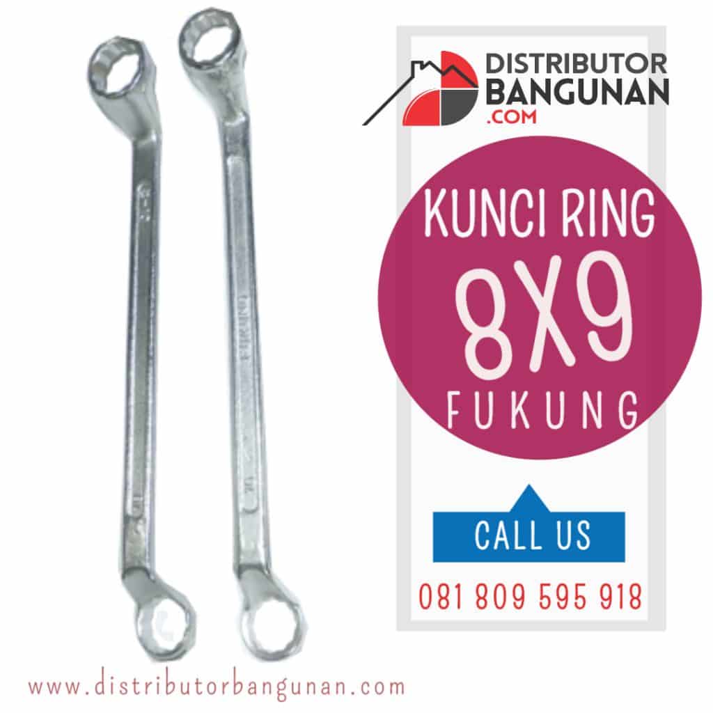 Kunci Ring 8X9 "FUKUNG" (147) 1 KUNCI RING 8X9 FUKUNG