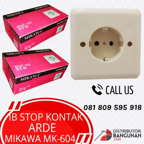 IB Stop Kontak Arde "MIKAWA" MK-604 (12) (168)