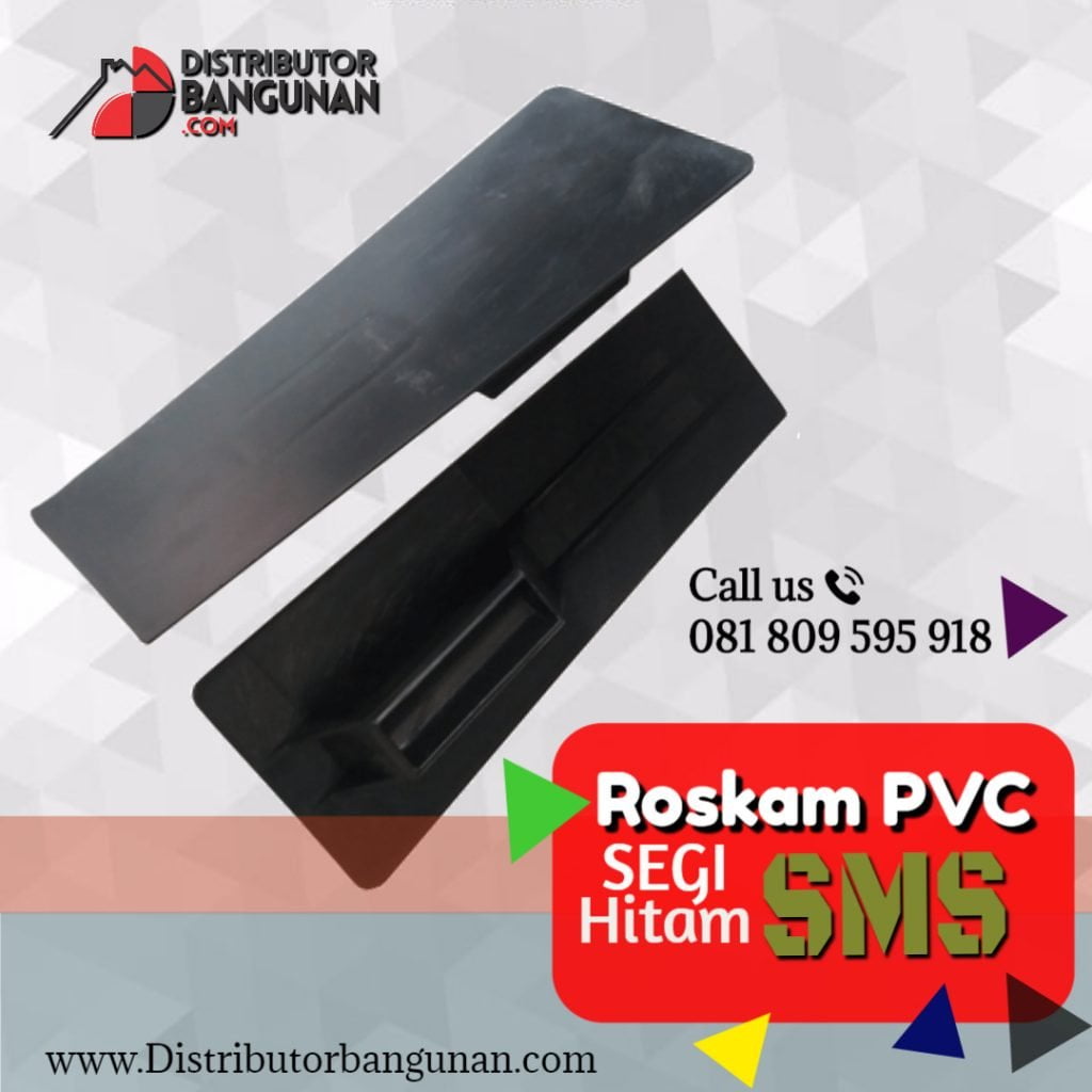 Roskam PVC Segi SMS Hitam Tebal