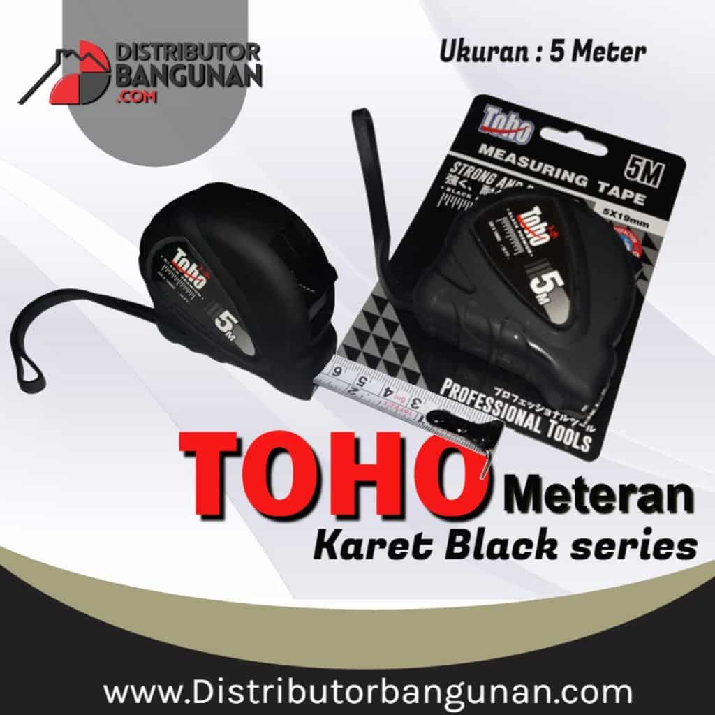 Meteran 5M Karet Black Series TOHO
