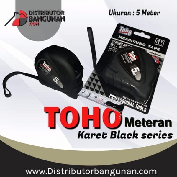 Meteran 5M Karet Black Series "TOHO"
