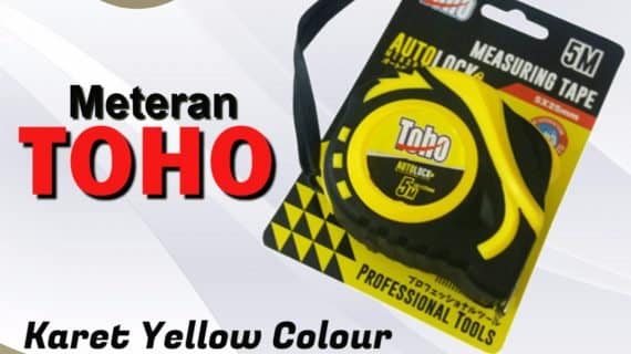 Meteran 5M Karet Yellow Colour “TOHO” (148)