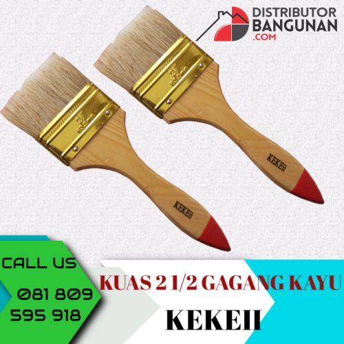 Kuas 2 1/2' Gg kayu "INS" (12pcs) 1 KUAS 2 1 PER 2 GG KAYU KEKEII