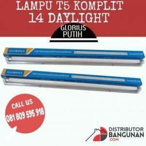 LAMPU T5 KOMPLIT 14 DAYLIGHT GLORIUS PUTIH