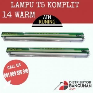 LAMPU T5 KOMPLIT 14 WARM ATN KUNING