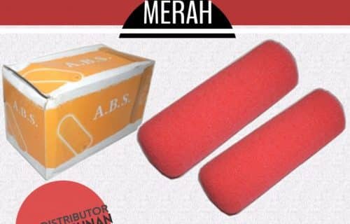 Refill Kuas Roll kapal Busa Merah
