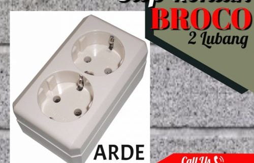 Stop Kontak 2 Lubang Arde “BROCO” 15420