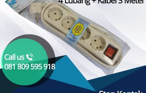Stop Kontak 4 Lbg + Kbl 3M “NEXSTAR” (165)