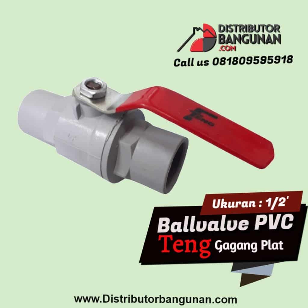 Ballvalve 1per2 PVC Gg Plat TENG